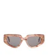 Loewe Womens Marble Dark Pink Small Butterfly-frame Acetate Sunglasses In Pink