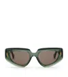 Loewe Small Butterfly Screen Sunglasses In Green