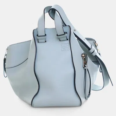 Pre-owned Loewe Small Calfskin Hammock Bag In Blue