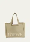 Loewe Small Canvas Jacquard Tote Bag In Ecru