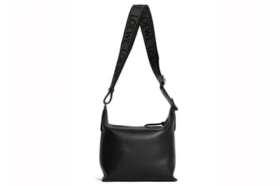 Pre-owned Loewe Small Cubi Crossbody Bag In Supple Smooth Calfskin And Jacquard Black