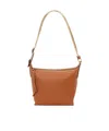 Loewe Small Cubi Leather Shoulder Bag In Brown