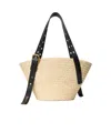 Shop Loewe Punched-holes Tote Bag In Natural