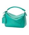 Loewe Small Featherlight Puzzle Bag In Nappa Lambskin In Green