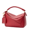 Loewe Small Featherlight Puzzle Bag In Nappa Lambskin In Red