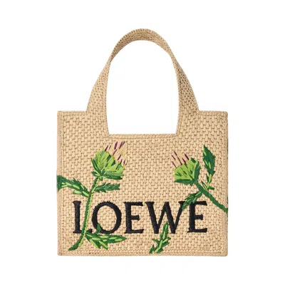 Pre-owned Loewe Small Font Artichoke Tote 'natural/green' | Tan | Women's Size Onesize In Brown