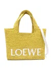 Shop Loewe Small Font Tote Bag In Yellow