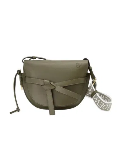Loewe Gate Small Leather Cross-body Bag In Green