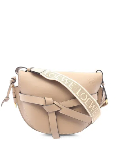 Pre-owned Loewe Small Gate Shoulder Bag In Neutrals