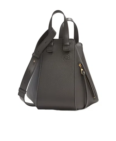 Loewe Womens Dark Grey Hammock Compact Leather Shoulder Bag In Gray