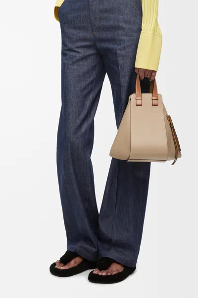 Loewe Small Hammock Bag In Soft Grained Leather Skin For Woman In Neutral