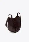Loewe Small Hammock Leather Crossbody Bag In Burgundy