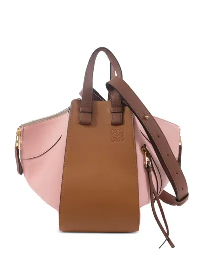Pre-owned Loewe Small Hammock Leather Shoulder Bag In Brown