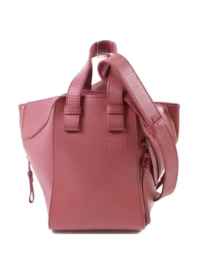 Pre-owned Loewe Small Hammock Leather Shoulder Bag In Pink