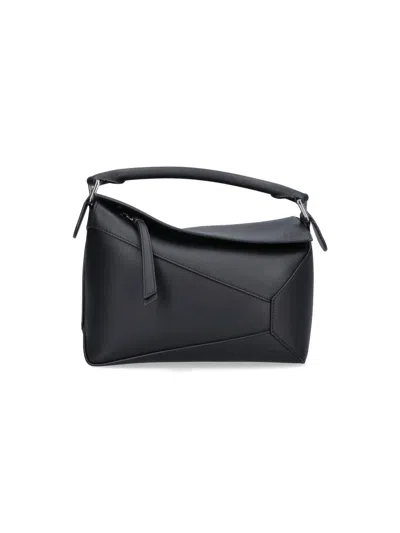 Loewe Small Handbag "puzzle Edge" In Black