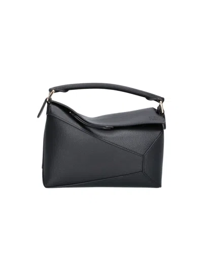 Loewe Small Handbag "puzzle Edge" In Black