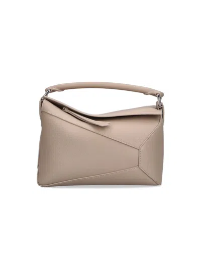 Loewe Small Handbag "puzzle Edge" In Gray