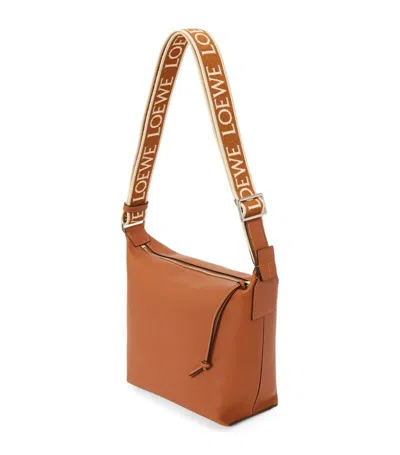 Loewe Small Leather Cubi Cross-body Bag In Brown