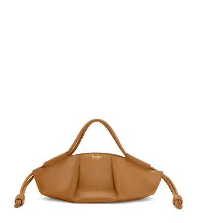 Loewe Small Leather Paseo Shoulder Bag In Brown