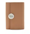Loewe Small Leather Pebble Vertical Wallet In Brown