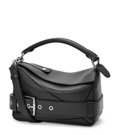 LOEWE SMALL LEATHER PUZZLE BIKER TOP-HANDLE BAG