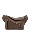 Loewe Small Leather Puzzle Edge Belt Bag In Brown