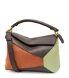 Loewe Small Leather Puzzle Edge Top-handle Bag In Brown