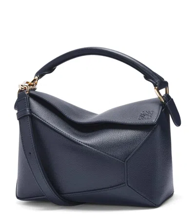 LOEWE SMALL LEATHER PUZZLE EDGE TOP-HANDLE BAG