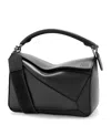 Loewe Small Leather Puzzle Top-handle Bag In Black