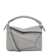 Loewe Small Leather Puzzle Top-handle Bag In Grey