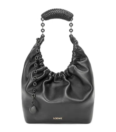 Loewe Small Leather Squeeze Top-handle Bag In Black