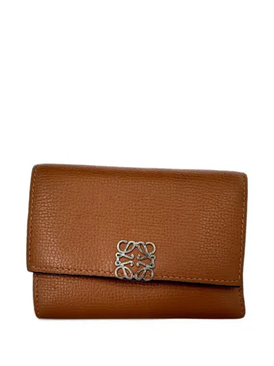 Pre-owned Loewe Small Leather Wallet In Brown