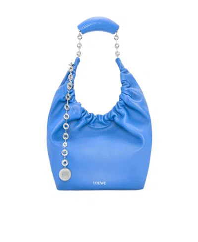 Loewe Small Logo Shoulder Bag In Blue