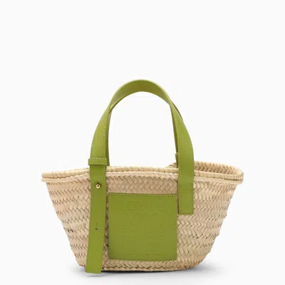 Loewe | Small Natural/green Raffia Basket