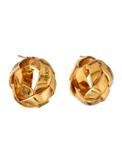 Pre-owned Loewe Small Nest Hoop Earrings In Multicolor