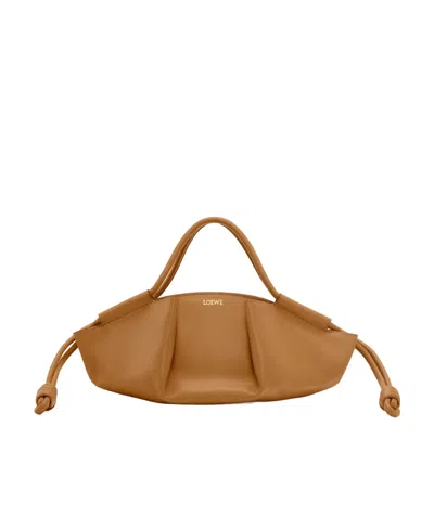 Loewe Small Paseo Bag In Shiny Nappa Calfskin In Light Caramel