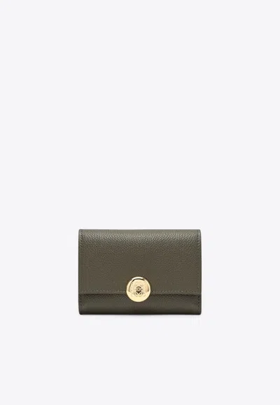 Loewe Small Pebble Leather Tri-fold Wallet In Brown