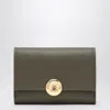Loewe Pebble Small Vertical Wallet In Pebble Grained Calfskin In Green