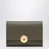 Loewe Pebble Small Vertical Wallet In Pebble Grained Calfskin In Green