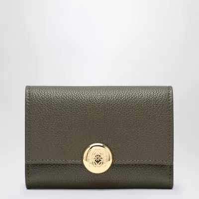 LOEWE LOEWE SMALL PEBBLE WALLET IN KHAKI