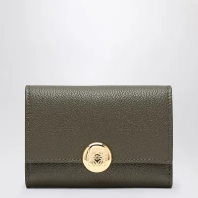 Loewe Small Pebble Wallet In Khaki Women In Green