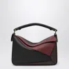 Loewe X Albers Puzzle Square Shoulder Bag In Leather In Black
