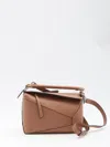 Loewe Puzzle Edge Small Shoulder Bag In Calfskin Leather In Brown