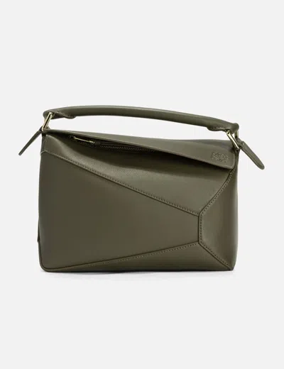 Loewe Small Puzzle Bag In Green