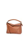 Loewe Small Puzzle Bag In Calfskin In Brown
