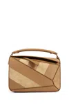 Loewe Small Puzzle Bag In Classic Calfskin And Suede In Brown