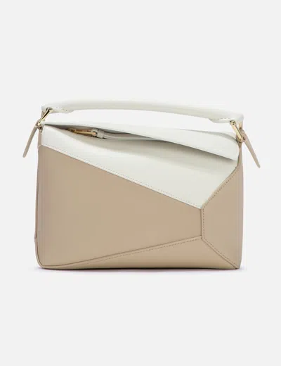 Loewe Small Puzzle Bag In Soft White Paper Craft