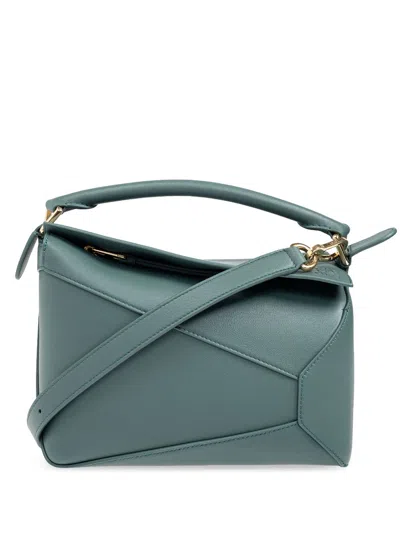 Loewe Small Puzzle Bag Tote Bag In Vetiver