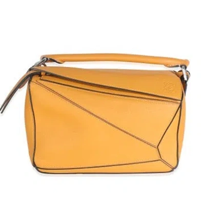 Pre-owned Loewe Small Puzzle Bag In Yellow