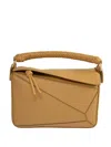 Loewe Small Puzzle Clutch Bag In Braun